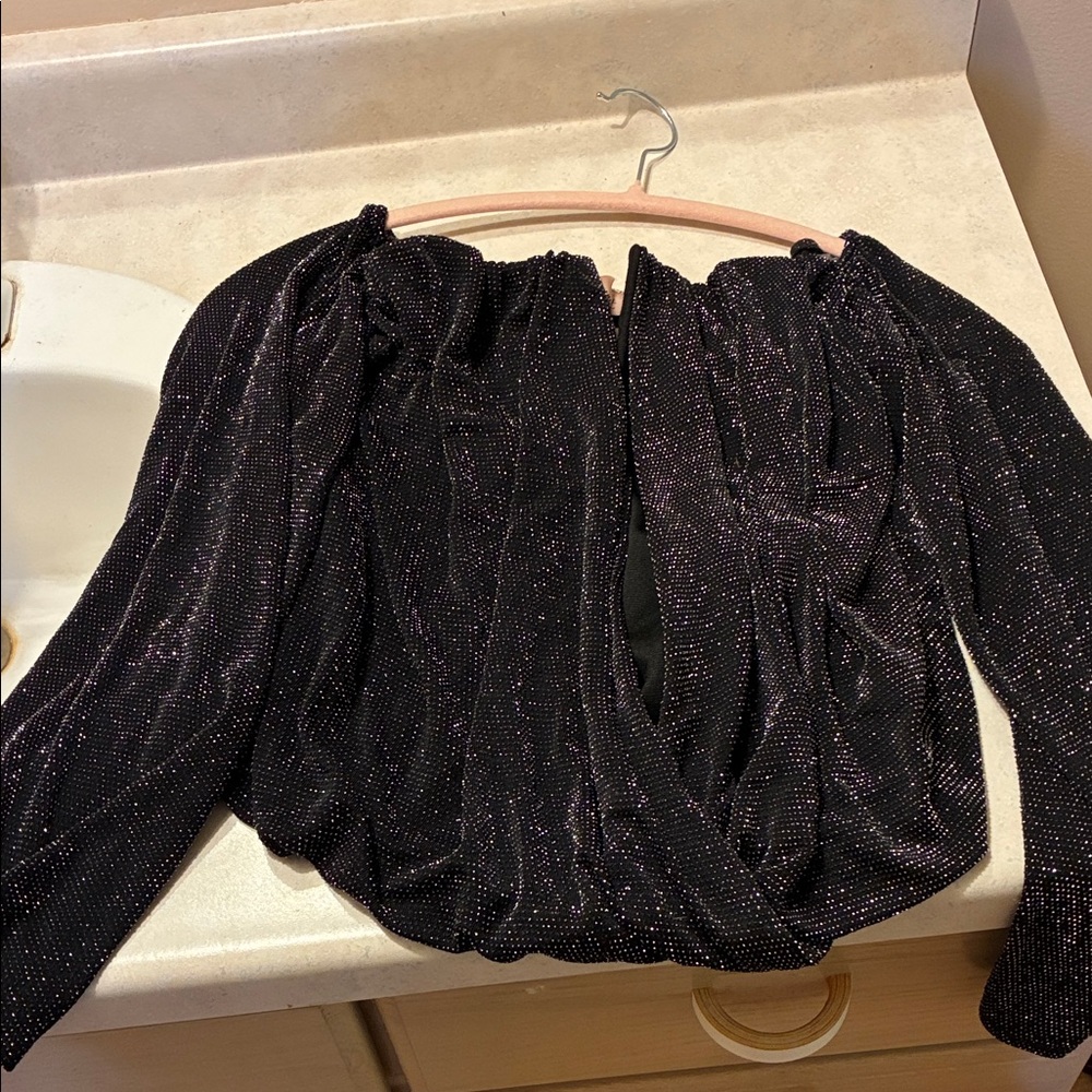 Willow Sparkling Black and Purple Blouse